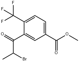 Methyl 3-(2-bromopropanoyl)-4-(trifluoromethyl)benzoate 结构式