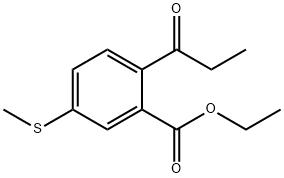 Ethyl 5-(methylthio)-2-propionylbenzoate 结构式