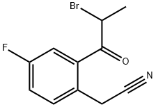 2-(2-Bromopropanoyl)-4-fluorophenylacetonitrile Structure