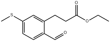 Ethyl 3-(2-formyl-5-(methylthio)phenyl)propanoate Structure