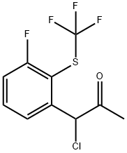 1-Chloro-1-(3-fluoro-2-(trifluoromethylthio)phenyl)propan-2-one Structure