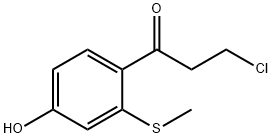 4-(3-Chloropropanoyl)-3-(methylthio)phenol Struktur