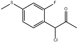 1-Chloro-1-(2-fluoro-4-(methylthio)phenyl)propan-2-one,1806617-31-1,结构式