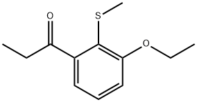 1-(3-Ethoxy-2-(methylthio)phenyl)propan-1-one Structure