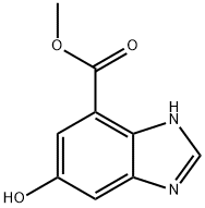 1H-Benzimidazole-7-carboxylic acid, 5-hydroxy-, methyl ester Struktur