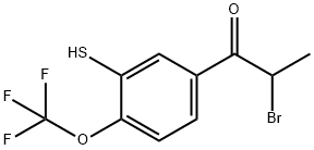 5-(2-Bromopropanoyl)-2-(trifluoromethoxy)thiophenol 结构式