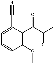 2-(2-Chloropropanoyl)-3-methoxybenzonitrile 化学構造式