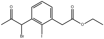 Ethyl 3-(1-bromo-2-oxopropyl)-2-iodophenylacetate Structure