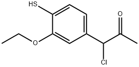 1-Chloro-1-(3-ethoxy-4-mercaptophenyl)propan-2-one Structure