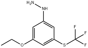 1-(3-Ethoxy-5-(trifluoromethylthio)phenyl)hydrazine Structure