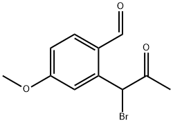 2-(1-Bromo-2-oxopropyl)-4-methoxybenzaldehyde 结构式