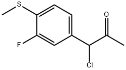 1-Chloro-1-(3-fluoro-4-(methylthio)phenyl)propan-2-one Struktur