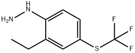 1-(2-Ethyl-4-(trifluoromethylthio)phenyl)hydrazine Structure