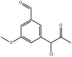 3-(1-Chloro-2-oxopropyl)-5-(methylthio)benzaldehyde 结构式