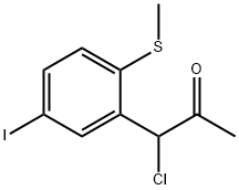 1-Chloro-1-(5-iodo-2-(methylthio)phenyl)propan-2-one 结构式