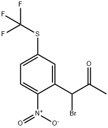 1-Bromo-1-(2-nitro-5-(trifluoromethylthio)phenyl)propan-2-one Structure