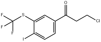 3-Chloro-1-(4-iodo-3-(trifluoromethylthio)phenyl)propan-1-one 结构式