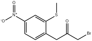1-Bromo-3-(2-(methylthio)-4-nitrophenyl)propan-2-one,1806706-72-8,结构式