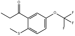 1-(2-(Methylthio)-5-(trifluoromethoxy)phenyl)propan-1-one Structure