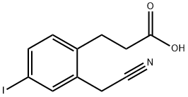 2-(2-Carboxyethyl)-5-iodophenylacetonitrile 结构式