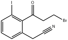 2-(3-Bromopropanoyl)-3-iodophenylacetonitrile 结构式