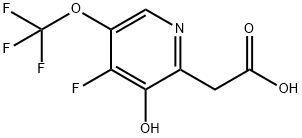 4-Fluoro-3-hydroxy-5-(trifluoromethoxy)pyridine-2-acetic acid,1806713-21-2,结构式