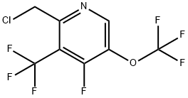 2-(Chloromethyl)-4-fluoro-5-(trifluoromethoxy)-3-(trifluoromethyl)pyridine Struktur