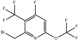 2-(Bromomethyl)-4-fluoro-6-(trifluoromethoxy)-3-(trifluoromethyl)pyridine Structure