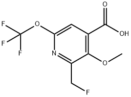 2-(Fluoromethyl)-3-methoxy-6-(trifluoromethoxy)pyridine-4-carboxylic acid Structure