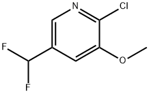 2-氯-5-(二氟甲基)-3-甲氧基吡啶, 1806760-58-6, 结构式