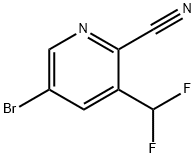 2-Pyridinecarbonitrile, 5-bromo-3-(difluoromethyl)-,1806770-09-1,结构式