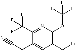 1806773-21-6 3-(Bromomethyl)-2-(trifluoromethoxy)-6-(trifluoromethyl)pyridine-5-acetonitrile