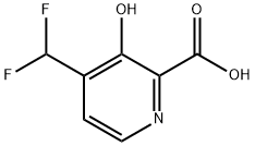 2-Pyridinecarboxylic acid, 4-(difluoromethyl)-3-hydroxy- Struktur