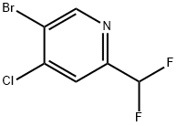 Pyridine, 5-bromo-4-chloro-2-(difluoromethyl)- Struktur