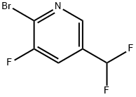 Pyridine, 2-bromo-5-(difluoromethyl)-3-fluoro- Structure