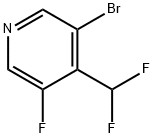 Pyridine, 3-bromo-4-(difluoromethyl)-5-fluoro- Structure