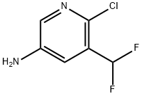 6-氯-5-(二氟甲基)-3-吡啶胺, 1806785-15-8, 结构式