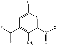 3-Amino-4-(difluoromethyl)-6-fluoro-2-nitropyridine,1806814-22-1,结构式