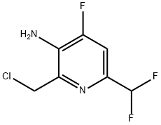 2-(chloromethyl)-6-(difluoromethyl)-4-fluoropyridin-3-amine 化学構造式