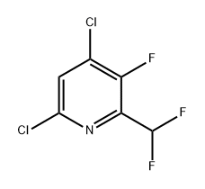 Pyridine, 4,6-dichloro-2-(difluoromethyl)-3-fluoro- Struktur