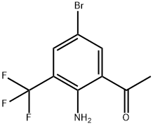 Ethanone, 1-[2-amino-5-bromo-3-(trifluoromethyl)phenyl]-,1806855-82-2,结构式