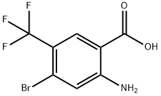 Benzoic acid, 2-amino-4-bromo-5-(trifluoromethyl)- Structure