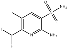 2-Amino-6-(difluoromethyl)-5-methylpyridine-3-sulfonamide,1806888-52-7,结构式