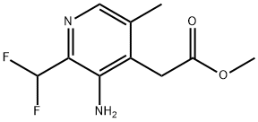 Methyl 3-amino-2-(difluoromethyl)-5-methylpyridine-4-acetate 化学構造式