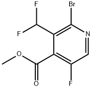 2-溴-3-(二氟甲基)-5-氟异烟酸甲酯 结构式