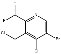 5-Bromo-4-chloro-3-(chloromethyl)-2-(difluoromethyl)pyridine Structure