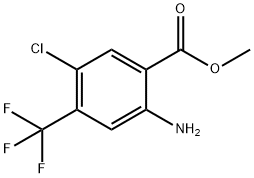 Benzoic acid, 2-amino-5-chloro-4-(trifluoromethyl)-, methyl ester Structure