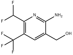 2-Amino-6-(difluoromethyl)-5-(trifluoromethyl)pyridine-3-methanol,1806968-80-8,结构式