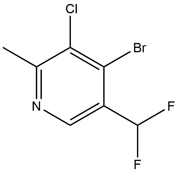 4-Bromo-3-chloro-5-(difluoromethyl)-2-methylpyridine Structure