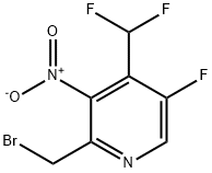 2-(Bromomethyl)-4-(difluoromethyl)-5-fluoro-3-nitropyridine 结构式